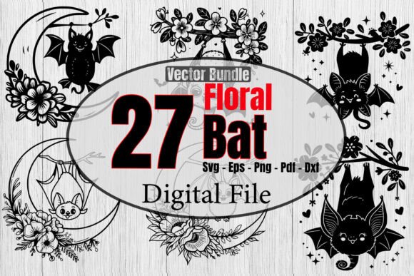 Cute Bat Svg Bundle, Floral Bat Svg Review