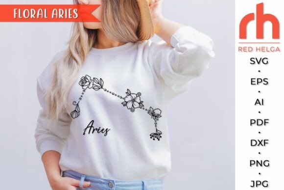 Floral Aries SVG, Flower Zodiac Cut File Review