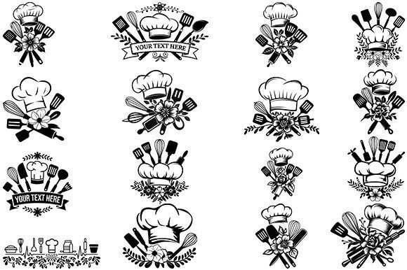 Floral Chef Svg,Chef Tools Bundle Review