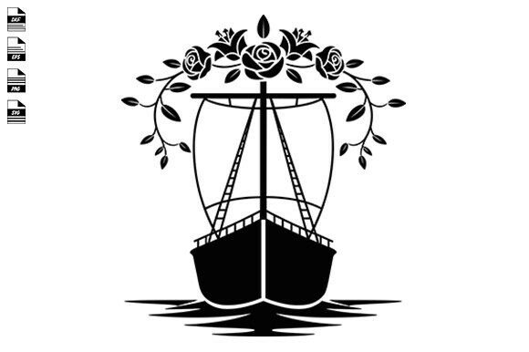 Floral Cruise Ship Svg,floral Boat Embroidery Review