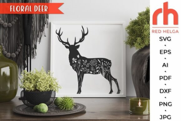 Floral Deer SVG, Forest Animal Cut File Review