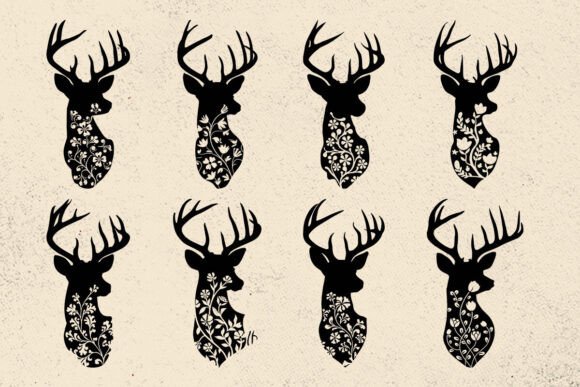 Floral Deer Svg Silhouette, Vector Wild Review