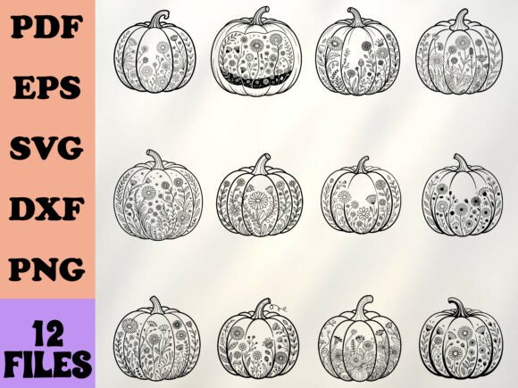 Floral Pumpkin SVG Boho Fall Pumpkin Review