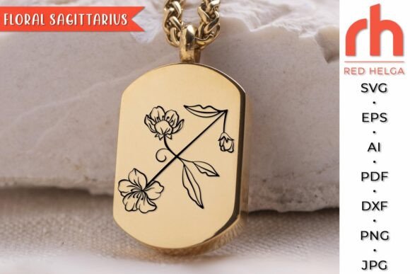 Floral Sagittarius SVG, Flower Zodiac Review