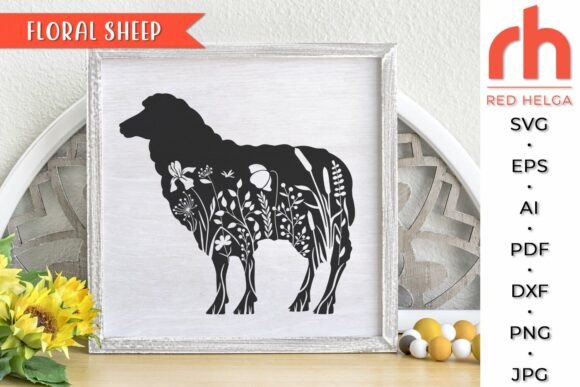 Floral Sheep SVG, Flower Animal Cut File Review