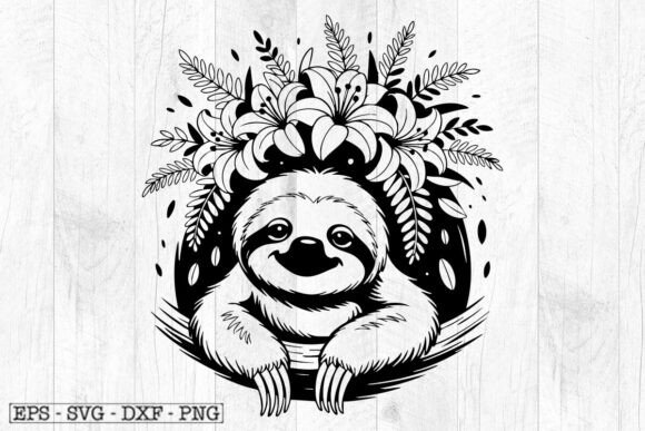 Floral Sloth Svg File Review for Real Embroidery Projects