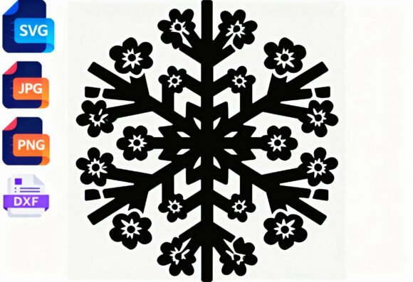 Floral Snowflake SVG Cut File Review