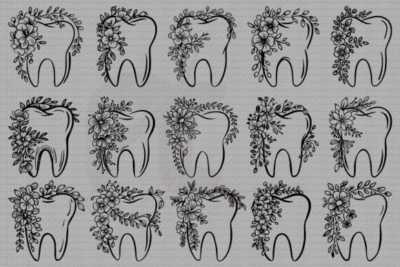 Floral Tooth SVG Bundle Dentist SVG Review