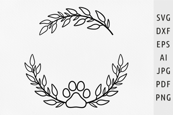 Floral Wreath Svg Paw Print Svg Frame Review