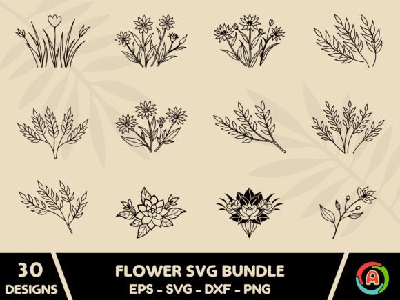 Flower Svg Bundle, Floral Outline Svg: A Designer's Review