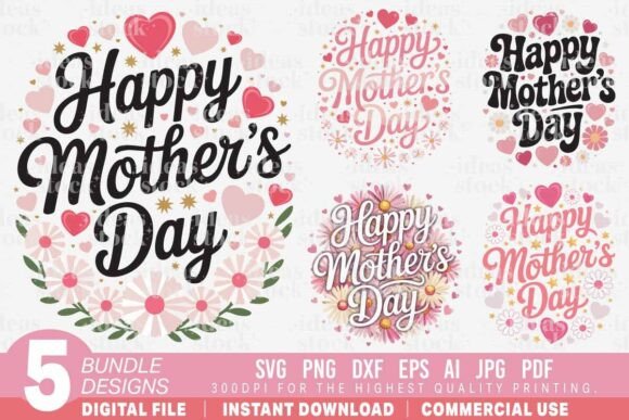 Mother's Day Pastel Floral Bundle Svg Review