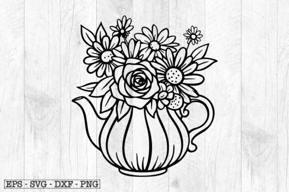 Review: FLORAL TEAPOT SVG for Real Embroidery Projects